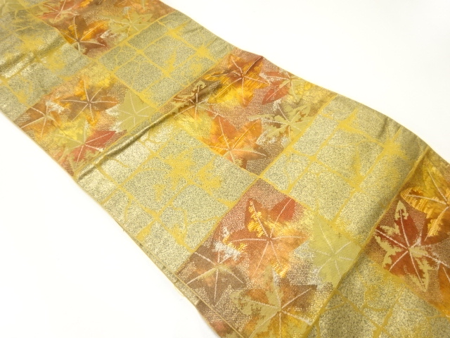 本場筑前博多楓模様織出し名古屋帯